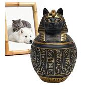 Generico Urn for Dogs - Ancient Egyptian Resin Keepsake Urn for Kittens - for Pet Owners Families Mourning Veterinarians Home Living Room Bedroom Study