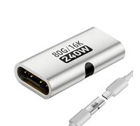 Genérico USB C Female to Female - 240W USB C to Female Converters, Multiple Port Adapters for Usssb Y Cables, DC Also Ussb DC Adapter Cables for In-Line Conference