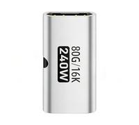 Genérico USB C Female to USB C Female Connector, Extender 240w | C to C - for Conferences, Travel, Desktop, Laptop, Workplace, Presentations and