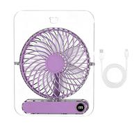 Generico USB Desk Fan 5 Speed Foldable Transparent | Travel Fan for Travelling Beach Sports Hiking Fishing
