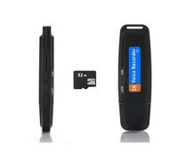 Genérico USB Digital Voice Recorder with 32GB Card Included | Ideal for Classes, Meetings, Interviews | Up to 500 Hours Recording