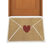 Genérico Valentine Doormat - Polyester 60x90cm | Heart Doormat Non-Slip Pattern on Top, Outdoor Carpet, Welcome to the Front Door | balcony decoration Home Balcony