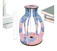 Generico Vase Painted with Rhinestone Art, Decorative Vase with Crystals | Artisan Artifact Desk Ornament for Beginners and Family