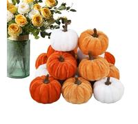 Genérico Velvet Pumpkin Halloween Decoration, 16 Pieces Fake Pumpkin Decoration for Halloween and Autumn | for Kitchen Garden Window Indoor Outdoor Entrance