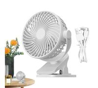 Generico Ventilateur Pince, Portable Petit Ventilateur de Bureau, USB Rechargeable Batteries Silencieux Clip pour Poussette Camping | à clipser, à clipser, de