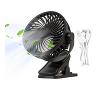 Generico Ventilateur Pince, Portable Petit Ventilateur de Bureau, USB Rechargeable Batteries Silencieux Clip pour Poussette Camping | à clipser, à clipser, de