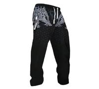 Genérico Viking Pants for Men Norse Mythology Pants Comfortable and Festivals Drawstring Sweatpants with Elastic Waist Vikings and Medieval, U black, 4XL