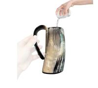 Generico Viking Tankard - Rustic Tumbler with Handle, Vintage Style Drinks Mug | Moving Ale Whiskey Water Container Handmade for Men Festival Cosp