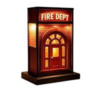 Generico Vintage Desk Lamp, 3D Table Light Fire Brigade | Small Vintage LED Lamp Fire Brigade | for Bookcase Games Room Bedside Room Home Opening