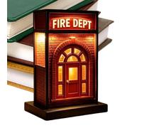 Generico Vintage Fire Brigade Lamp, 3D Firestation Decoration - Small Vintage LED Table Lamp, for Bedside Office, Book Shelf, Games Room, Inauguration Home Birthday