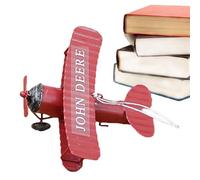 Generico Vintage Metal Piano Patterns | Iron Craft Flat Vintage Figurines Retro Aeroplane | 10 x 9 x 5 cm Retro Biplane Pattern Decorations for Coffee, Bookcases, Desks, Bars, Mantempe, Offices