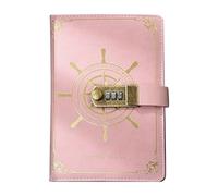 Generico Vintage Notebook - 300 Pages Thick Paper with Card Holder, Personal Notebook with Security Lock | For Girls Boys Adults Home Office School Travel Gift