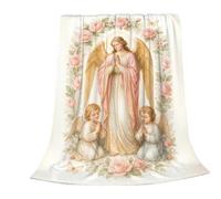 Genérico Virgin Mary Blanket 51"x59" | Catholic Flannel Throw Blanket and Warm for Bed, Couch, Living Room | Gift for Women, Kids and Adults