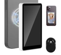 Genérico Vlog Selfie Monitor Screen, Wireless Remote Mirror for Back Camera, Portable Smartphone Accessory for Video Recording, Photography, Vlogging & Live Streaming, White, Black & Pink