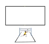 Generico Volleyball Border Lines - Set of Marking in Clear, Visible Game Border Rope | Outdoor Sports Signs, Adjustable Equipment