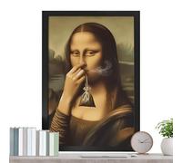 Genérico Wall Art for Bathroom Covering Your Nose | Humorous and Funny Classic Painting with Bad Smell, Toilet Poster - for Living Room Office Bedroom Apartment Bathroom Toilet