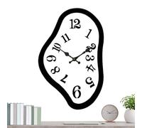 Generico Wall Clocks - Solid 9.84 x 6.38 Inch Decorative Silent Irregular Design Clock Hanging Clock | For Home, School, Classroom, Bathroom,