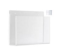 Generico Wall File Holder | Transparent Container with Screws, Wall Mount Brochure Display Stand - For Paper Mail Books Documents Living Room Bedroom Home Office Home