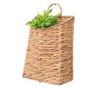 Genérico Wall Flower Basket,Rustic Rattan Basketry | Wall Basket For Indoor Plants | For Kitchen Living Room Dining Room Keys Mailings Fruit Breads Snacks Farmhouse Style