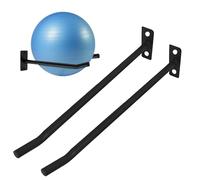 Generico Wall Mount Holder A - Portable Black Stand, Set of 2 Yoga Wall Murals, Home Gyms, Equipment Storage Organizer Pe