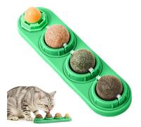 Generico Wall-Mounted Catnip Ball Set - 4-Pieces Kitten Teething Toys, Interactive Cat Toy with Sturdy Design, Material with Soft Texture, Toy Pet Accessory, Play Fun for Scratching Exercise Home