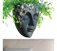 Generico Wall Mounted Container Made of Synthetic Resin with Head Shaped Face for and Hanging for the Elegant Indoor and Outdoor Decoration