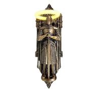 Generico Wall Sconce - Knight Study Decor Night Resin Wall Decor with Medieval Sculpted with Antique Detail and Antique Finish Gothic Hallway Sconces