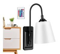 Genérico Wall Sconce,Rechargeable Remote Control 16 Colors,Wall Lighting with Rotating LED Sconces | for Living Room Indoor Home Decoration Office Hotel Shop Bar Farm