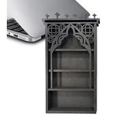 Genérico Wall Shelf - Moon Phase Wood Display Shelf Organizer Hollow Design Solar Star Decorative Cabinet with Stand, Gothic Style Storage He