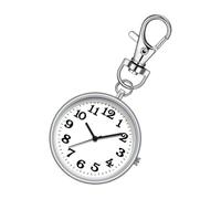 Genérico Watch Keychain - Clip On Pocket Watch Key Buckle, Portable Watch | Exquisite Pendant with Purse Clip, Fashion Keychain Watch for Families, Lovers, Gift Idea, silver, Consulte la descripción