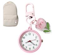 Genérico Watch Keychain, Portable Luminous Keychain - Mini Pocket Pendant with Cartoon Watch Design - for Daily Travel, School Transport, Girls, Students, Backpacks