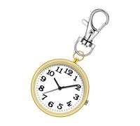 Genérico Watch - Pocket Watch with Key Buckle | Clip Pendant for Nurses, Students, Men, Women, Decorative Key Pendant for Bags and Belts | De Lla, dorado, Consulte la descripción