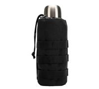Generico Water Bottle Case, Lightweight Outdoor Drink Holder with Lanyard - Bottle Bag - for Family Students Adults Men Women Hiking Cycling Sports Camping Travel, Black, Please refer to the