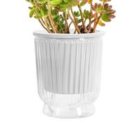 Genérico Watering Pots, Transparent Hydroponics with Drainage, Modern Succulents Decorative Containers Indoor Plants, Balcony, Living Room and Bedroom Decor