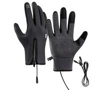 Genérico Waterproof Heated Ski Mittens, Waterproof Ski Mittens - Warm Gloves with USB Charging | with Zipper for Warming Hands in Cold Weather for Air Enthusiasts