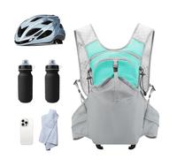 Genérico Waterproof Hydration Backpack - Polyester 36x20x2cm | Water | Lightweight Bag for Cycling Sport Raves Mountain Jogging Festival Camping Trekking