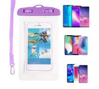 Genérico Waterproof Phone | Transparent Touch Screen Holder, for Cycling and Sports, for Beach Cycling Kayaking Ride on Vacation Running, purple, Consulte la descripción, See description