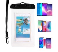 Genérico Waterproof Phone | Transparent Touch Screen Mobile Phone Holder - Waterproof for Mobile Phone in Water, for Beach Cycling Kayaking Walk On Holidays Running, Black/White, Consulte la