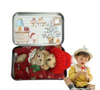 Generico Weihnachts-Taschenbär | White Mini-Plüschtier, Taschenbär- für Kinder, Verliebte und Freunde, perfektes Weihnachtsgeschenk für Fe