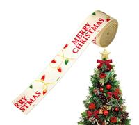 Generico Weihnachtsband 2.0 m - Wiederverwendbares Bedrucktes Satin Geschenkband | Festliches Papierband für Bastelarbeiten, Ornament, Haustür, Wand, Party, Wohnzimmer & Garten