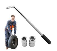Genérico Wheel Nut Wrench - Telescopic Tool for Removing Nut Caps - With Portable Integrated Adapter for Car and Vehicle Wheel Change