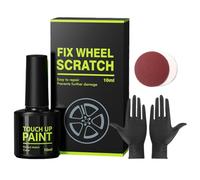 Generico Wheel Repair Paint - Scratch Resistant Repair Kit 10 ml | Paint Kit for Alloy Wheels 10 ml - Waterproof Anti-Rust Solution with Sponge and Gloves for the Car