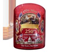 Generico Whisky Glasses - We The People Patriotic 150ml Bourbon Tumbler | Commemorative 250th Anniversary Gift | For Men Women Father's Day Home Bar, Wine Cocktails