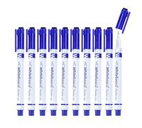 Generico White Board Markers 10 Pieces Pens with Eraser for Classroom - Fine Tip 0.5 mm Writing Markers - for Teachers Whiteboards Schools Kindergartens Drawing