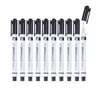 Generico Whiteboard Markers - 10 Pieces Writing Pen with Eraser | 0.5mm Fine Tip Drawing Markers for Teachers, Classroom, Blackboard, Kindergarten and Drawing