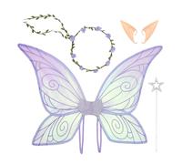 Genérico Wings for Girls - Wings Costume Set Cosplay Costume Accessories Princess Role Play for Birthday Christmas Wedding Party