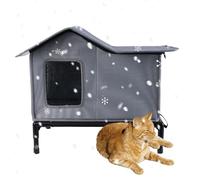 Generico Winter Cat House | Animal Shelter with Raised Base - Foldable Thermal Bed for Indoor Use - for Patio Garden, Garage and Indoor Rabbits and Small