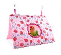 Genérico Winter Hammock for Birds: All Seasons and Parrots Velvet with Triangular Design and Holes | Hanging House ara Birds, Tent Đe Campaign Ý Bird Sleeping Bird