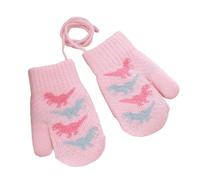 Genérico Winter Snow Mittens for Girls, Warm Comfortable Anti-Lost, Knitted Gloves for Playing in the Snow - for Garden Skating Skiing Park Dolls Boys Girls 2-3