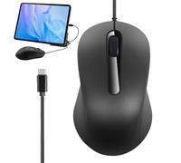 Genérico Wired Mouse - 150cm ABS Cable Ergonomic Design | Type C Mose Wired with Quiet, Office Work, School Study | USB C Computer Mouse Laptop Productivi